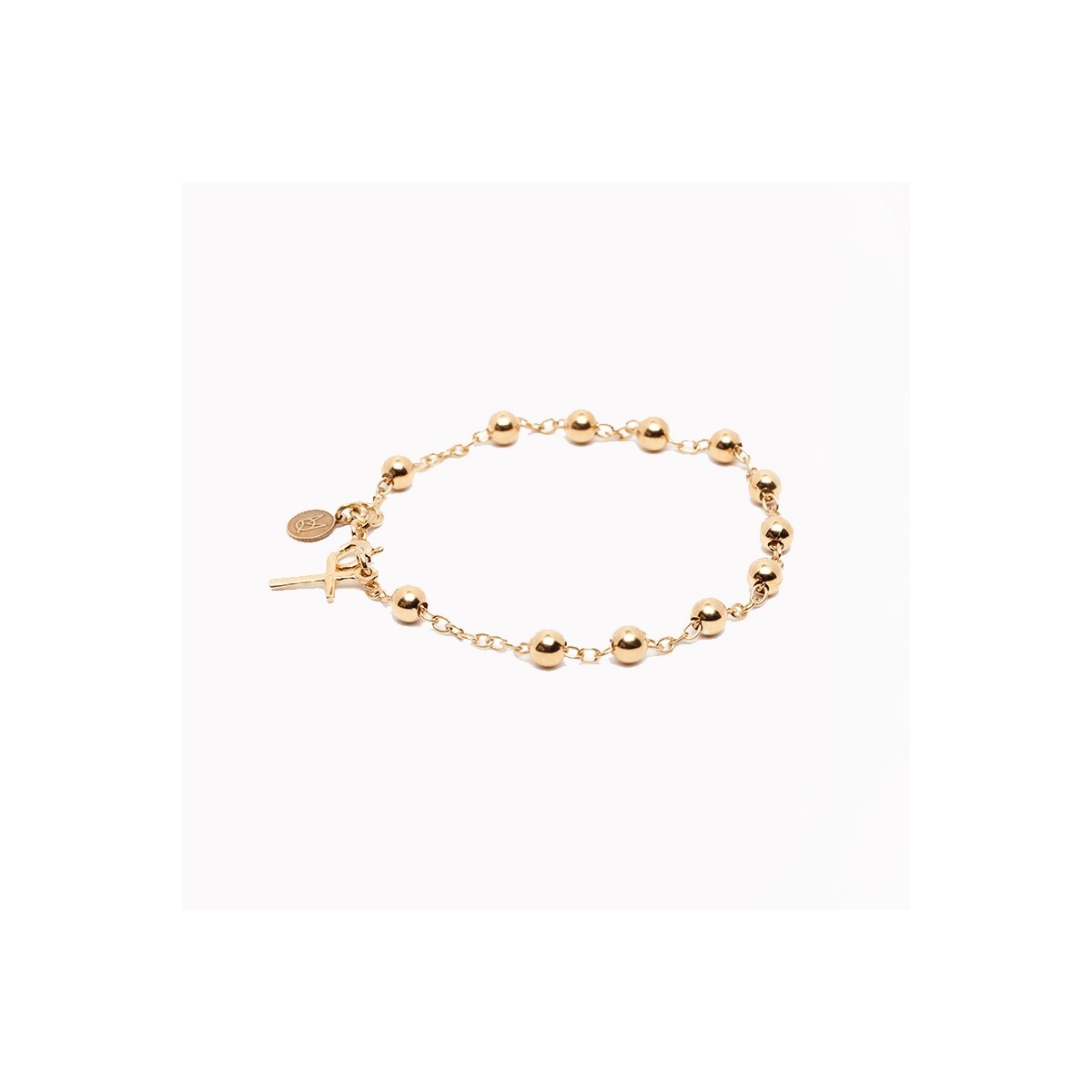 bracelet beaded rosary gold plated